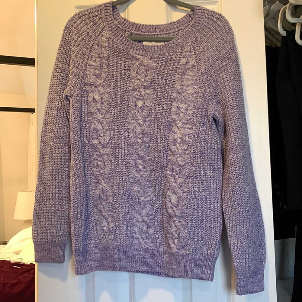 Purple and White Sweater